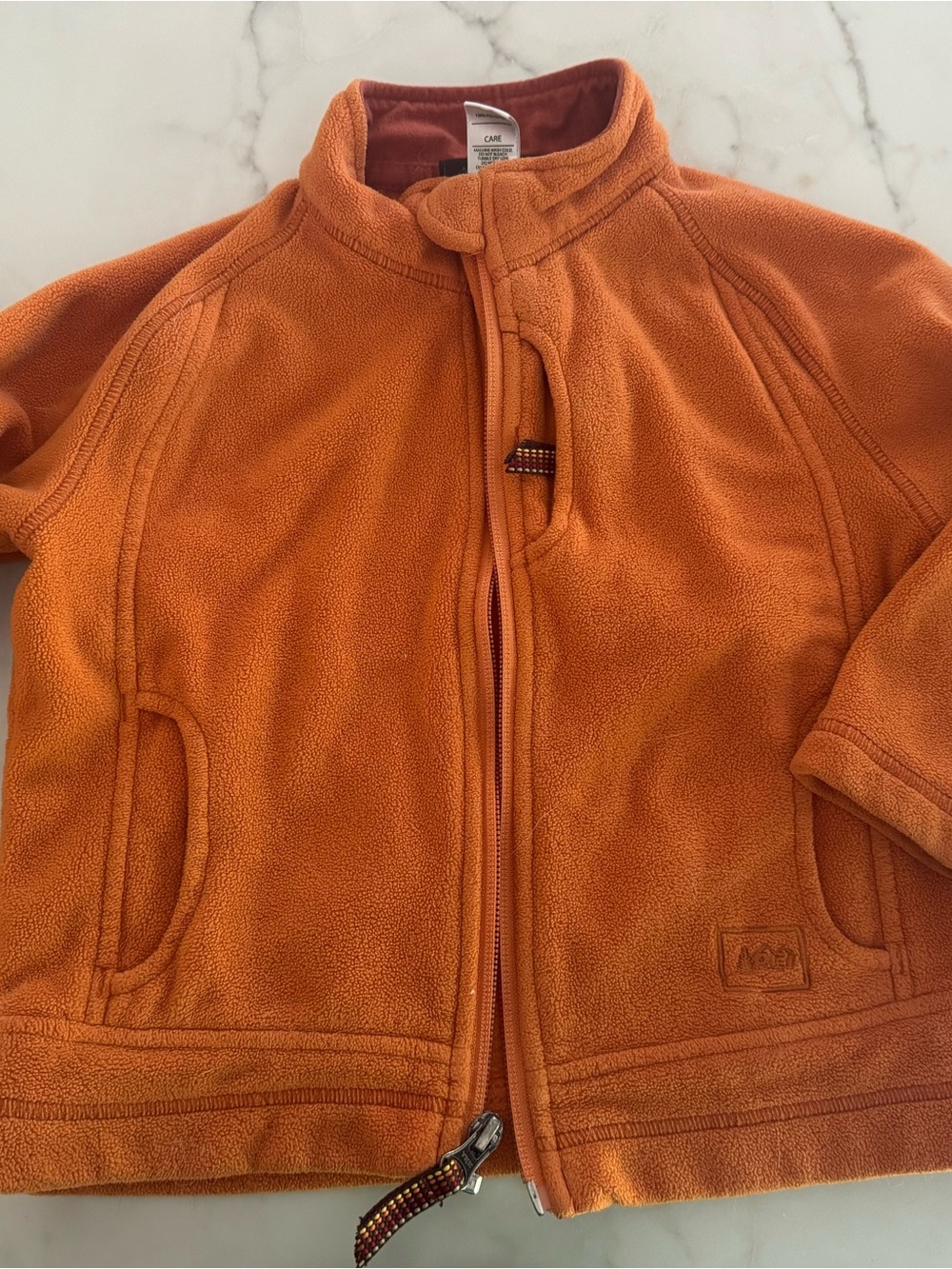 REI Kids Orange  Fleece Jacket - Comfortable Layering
